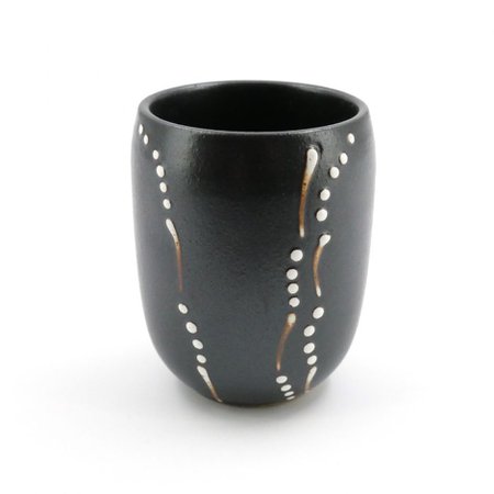 Japanese gray ceramic teacup