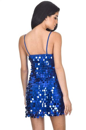 Blue Sequin Swing Dress – AX Paris