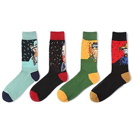 Paisdola Pack of 4 Women's Crew Socks – Popular Style Design Good for Gift One Size Fits All -: Amazon.de: Bekleidung