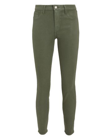 Margot Coated Green Jeans