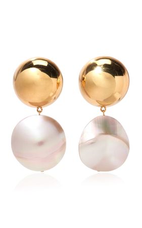 Rodan Pearl Gold-Plated Earrings By Lizzie Fortunato | Moda Operandi