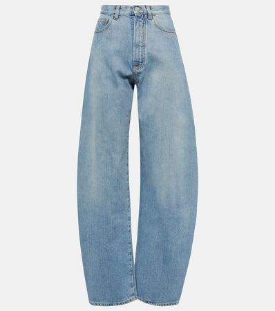 High-rise flared jeans in blue - Alaia