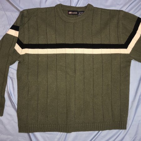 Green stripe sweater