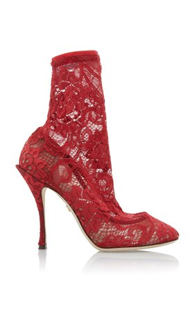 Lace Ankle Boots by Dolce & Gabbana | Moda Operandi