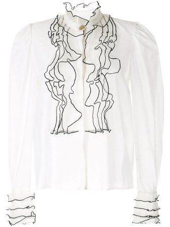 Aje embroidered blouse - farfetch