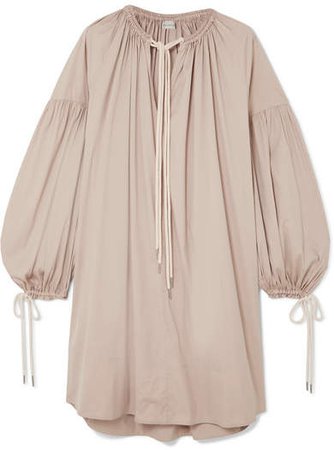 Mathews - Elsie Oversized Cotton-blend Poplin Dress - Stone