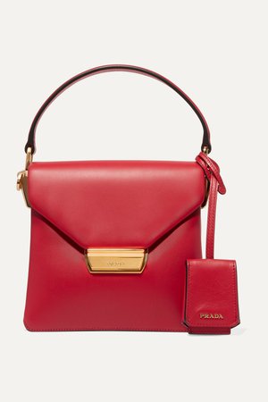 Red Ingrid small leather shoulder bag | Prada | NET-A-PORTER