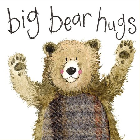 ALEX CLARK Big Bear HUGS Canvas Art – Medium - BigaMart