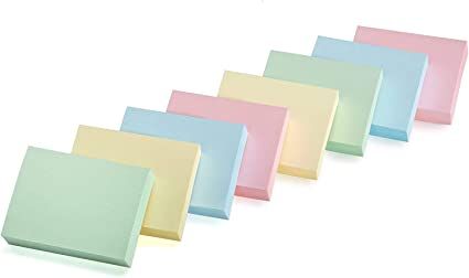 Sticky Notes, Mini Self-Stick Memo Notes - Self Adhesive - 1 ½ X 2 Inches - 100 Sheets Per Pad, 24 Pads Per Pack - Premium Quality - for Home, Office, School (Pastel) : Office Products
