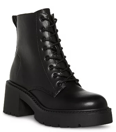 Madden Girl Black Combat Boots