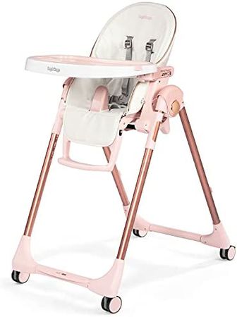Amazon.com: Peg Perego Prima Pappa Zero 3 - High Chair - for Children Newborn to 3 Years of Age - Made in Italy - Mon Amour (Beige & Pink) : Everything Else