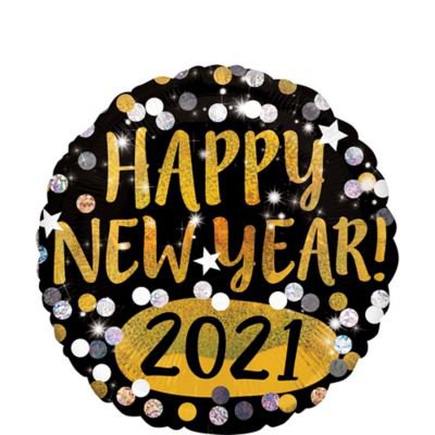 Prismatic Happy New Year 2021 Balloon, 18in | Party City