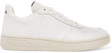 V-10 Leather Sneakers - White