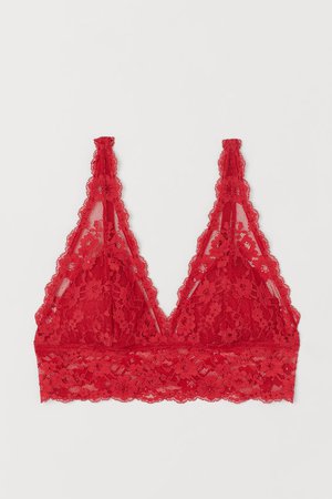 Soft-cup Lace Bra - Red - Ladies | H&M US