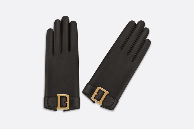 D-Loop Gloves Black Lambskin - Accessories - Women's Fashion | DIOR