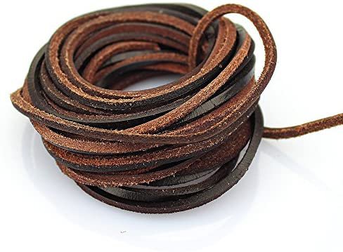 Amazon.com: LolliBeads (TM) 3mm Flat Genuine Leather Strip Cord Braiding String Dark Brown Espresso (5 Yards): Arts, Crafts & Sewing