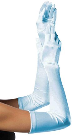 Amazon.com: Leg Avenue Women's Extra Long Satin Gloves, Light Blue, One Size: Leg Avenue: Clothing