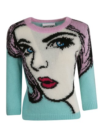 Moschino Face Pattern Sweater
