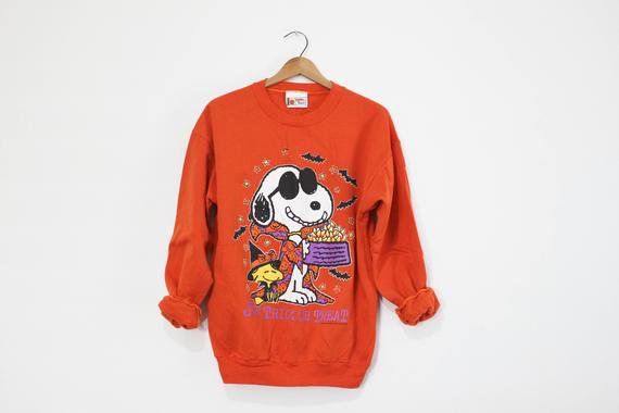 Vintage Snoopy Woodstock Halloween Sweatshirt | Etsy