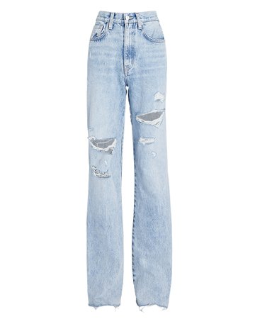 Veronica Beard Dylan High-Rise Straight-Leg Jeans | INTERMIX®