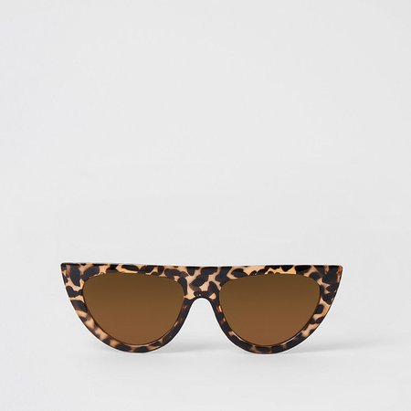 Brown tortoiseshell visor sunglasses | River Island