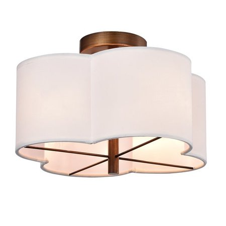Polst Antique Copper 4-Light Clover Semi-Flush Ceiling Lamp - Overstock - 20752027