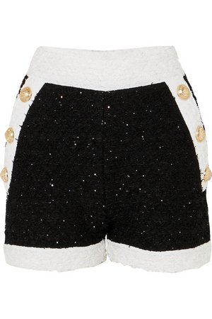 Balmain | Embellished tweed shorts | NET-A-PORTER.COM