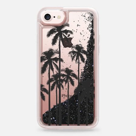 Black Summer Palm Trees on Transparent Background - Casetify