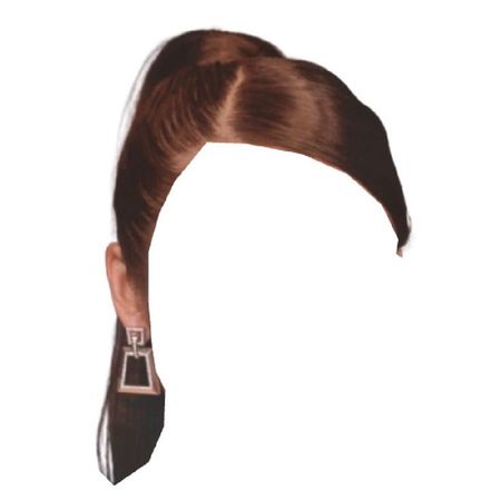 red brown hair slicked back side part ponytail hairstyle