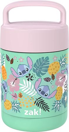 Amazon.com: Zak Designs Kids' Vacuum Insulated Stainless Steel Food Jar with Carry Handle, Thermal Container for Travel Meals and Lunch On The Go, 12 oz, Toy Story 4 : Home & Kitchen