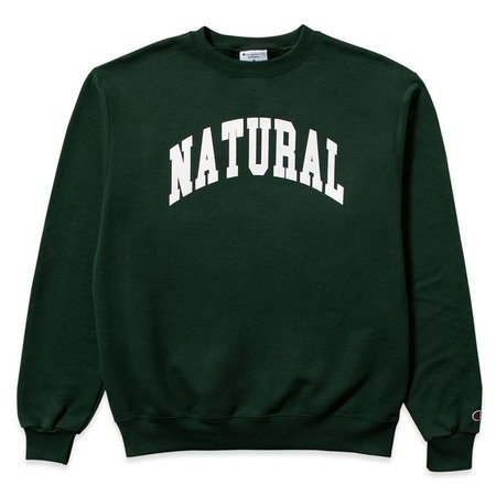 Natural Champion Eco Crewneck - Forest Green — Peace & Quiet