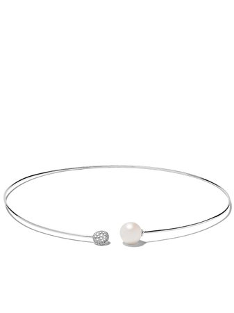 Yoko London Collar Novus En Oro Blanco De 18kt Con Perla De Agua Dulce y Diamantes - Farfetch