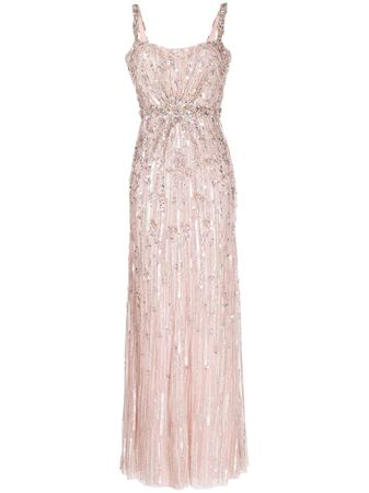 Jenny Packham Bright Gem Sequin Gown - Farfetch