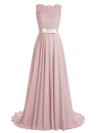 Amazon.com: Dressystar Long Bridesmaid Lace Appliques Prom Dresses Scoop Party Gowns Backless Size 2 Sage: Clothing