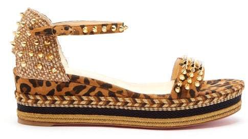 Madmonica 60 Studded Flatform Sandals - Womens - Leopard