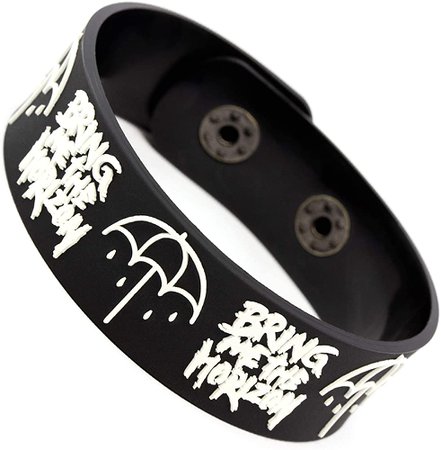 Amazon.com : RockbandFan Bring Me The Horizon Wristband Rubber Bracelet v4 : Clothing