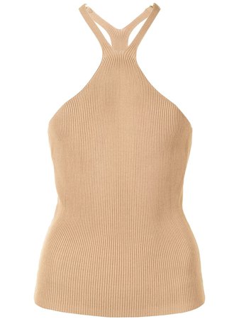 Shop Dion Lee Lustrate Fork knit tank top with Express Delivery - FARFETCH