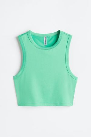 Cropped vest top - Mint green - Ladies | H&M US