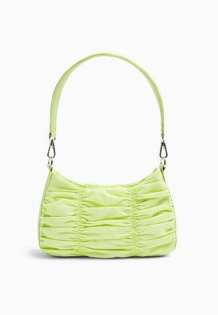 lime green ruched shoulder bag - Google Search