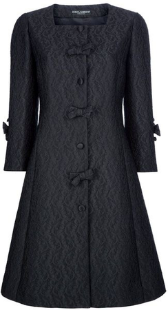 black dolce & gabbana coat dress