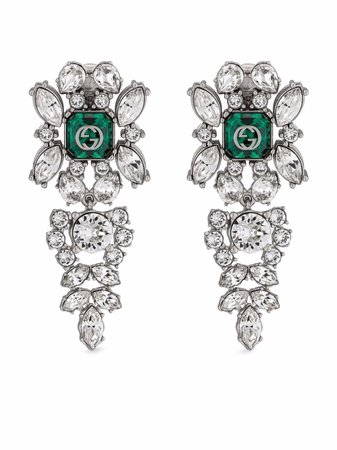 Gucci Interlocking G crystal-embellished Earrings - Farfetch