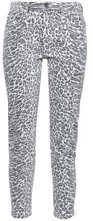 The Stiletto Leopard-print Mid-rise Skinny Jeans