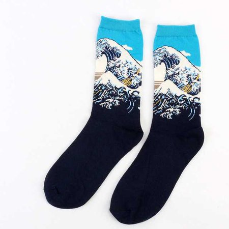Hot Starry Night Autumn Winter Retro Women Personality Art Van Gogh Mural World Famous Painting Male Socks Oil Funny Happy Socks-in Socks from Women's Clothing & Accessories on Aliexpress.com | Alibaba Group