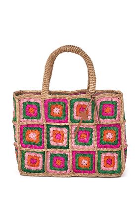 Sunset Small Raffia Tote Bag By Manebi | Moda Operandi