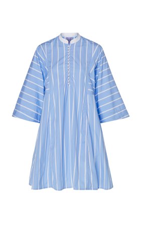 Rachel Striped Cotton-Voile Mini Dress by Thierry Colson | Moda Operandi