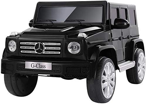 Amazon.com: METAKOO Kids Ride On Car Licensed Mer-cedes Benz G500, 12V 7Ah Electric Car Motorized Vehicle with Remote Control, Story/ ABC/ Music/ Horn, USB/AUX, LED Lights, Safety Belt & Double Lock Doors-Black: Toys & Games
