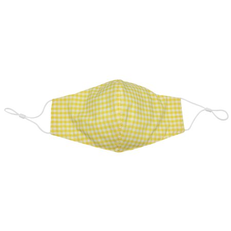 Yellow Gingham Face Mask with Filter - Kid's Dream