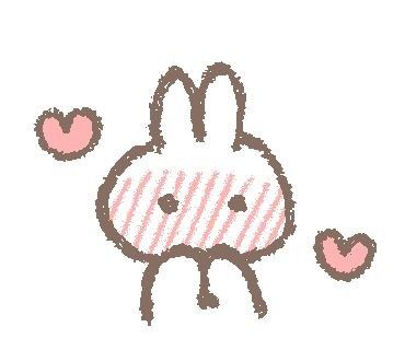 blush kawaii sticker bunny