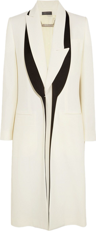 alexander mcqueen asymmetric lapel one-button long coat