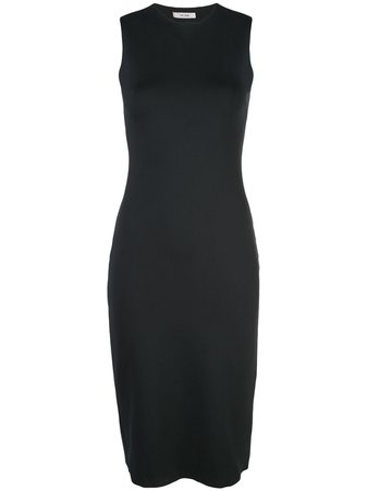 Black The Row Sleeveless Midi Dress | Farfetch.com